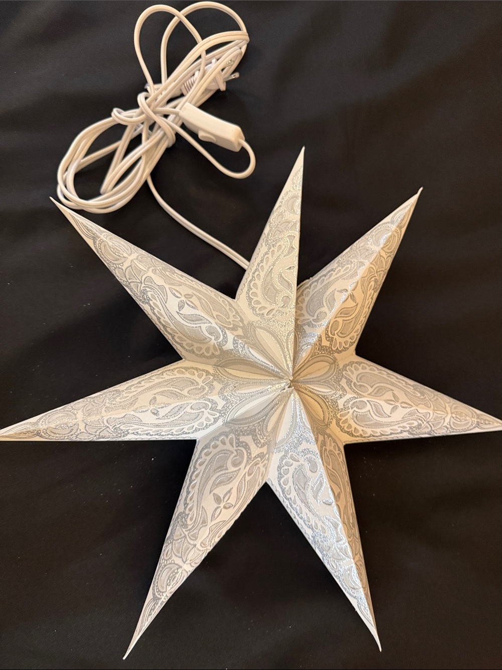White Paper Star Plug-In Lantern